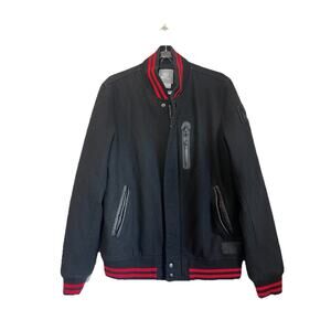 Nike Sportswear LeBron James Destroyer Wool Bomber Jacket Men's Med Vivat Rex